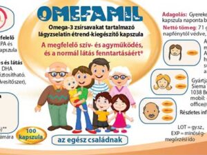 OMEFAMIL Omega-3 zsírsavakat tartalmazó lágyzselatin étrend-kiegészítő kapszula